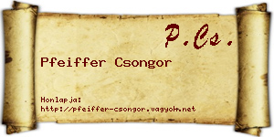 Pfeiffer Csongor névjegykártya